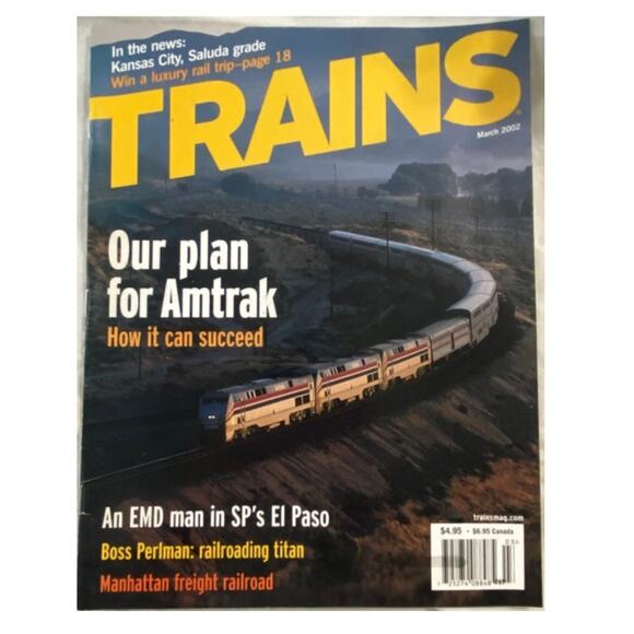 Vtg Lot 3 Trains Jan Feb Mar 2002 Magazine Amtrak Freight Railroad Collect Steam - Picture 7 of 9